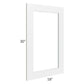 RTA Southport White Shaker 18" x 30" Glass Door Only