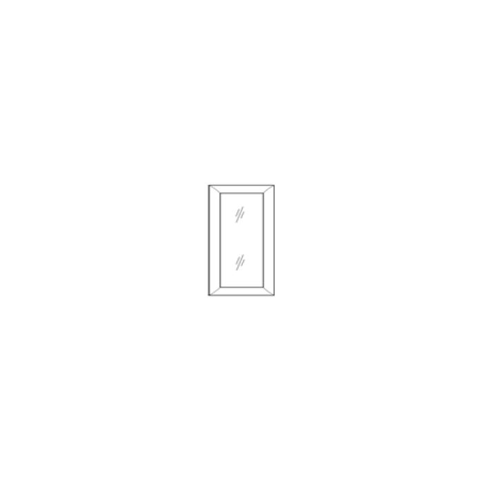 RTA Southport White Shaker 18" x 36" Glass Door Only