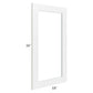 RTA Southport White Shaker 18" x 36" Glass Door Only