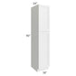 RTA Southport White Shaker 18" x 90" Wall Pantry with 1 Roll Out Tray