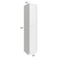 RTA Southport White Shaker 18" x 96" Wall Pantry with 2 Sides Decorative End Panels and 2 Roll Out Trays