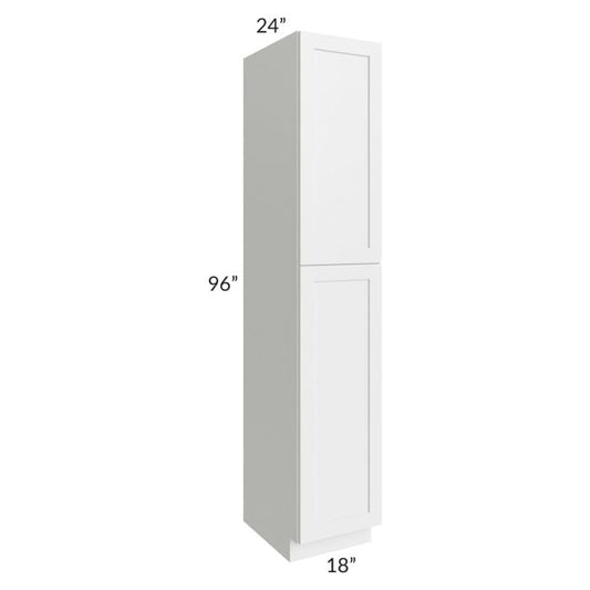 RTA Southport White Shaker 18" x 96" Wall Pantry with 4 Roll Out Trays