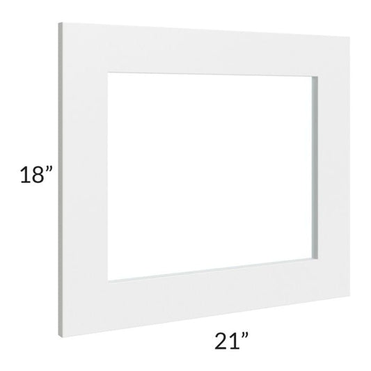 RTA Southport White Shaker 21" x 18" Glass Door Only