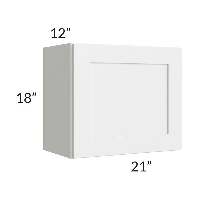 RTA Southport White Shaker 21" x 18" Wall Cabinet