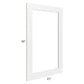 RTA Southport White Shaker 21" x 36" Glass Door Only
