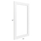 RTA Southport White Shaker 21" x 42" Glass Door Only