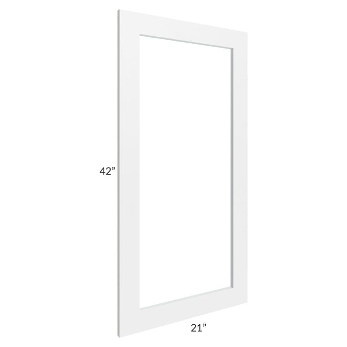 RTA Southport White Shaker 21" x 42" Glass Door Only
