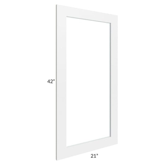 RTA Southport White Shaker 21" x 42" Glass Door Only
