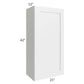 RTA Southport White Shaker 21" x 42" Wall Cabinet with 1 Decorative End Panel