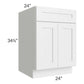 RTA Southport White Shaker 24" Base Cabinet
