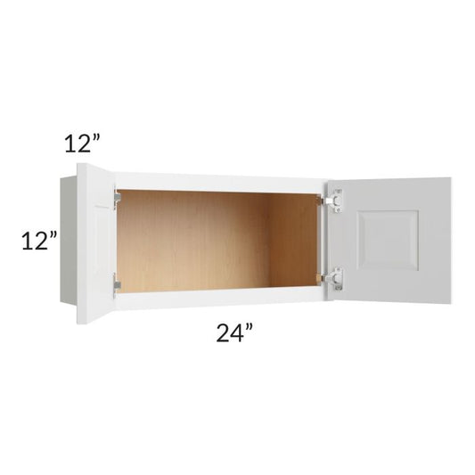 RTA Southport White Shaker 24" x 12" Wall Cabinet