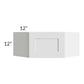 RTA Southport White Shaker 24" x 12" Wall Diagonal Corner Cabinet