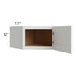 RTA Southport White Shaker 24" x 12" Wall Diagonal Corner Cabinet