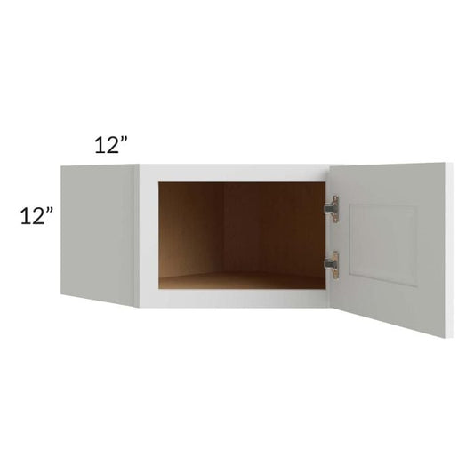 RTA Southport White Shaker 24" x 12" Wall Diagonal Corner Cabinet