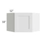 RTA Southport White Shaker 24" x 18" Wall Diagonal Corner Cabinet