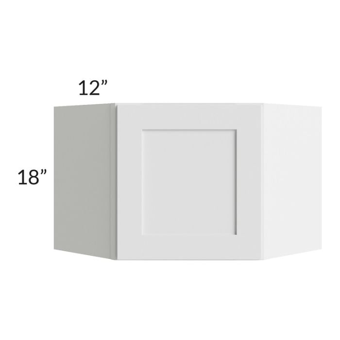 RTA Southport White Shaker 24" x 18" Wall Diagonal Corner Cabinet