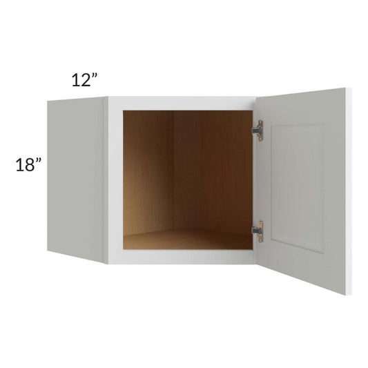 RTA Southport White Shaker 24" x 18" Wall Diagonal Corner Cabinet