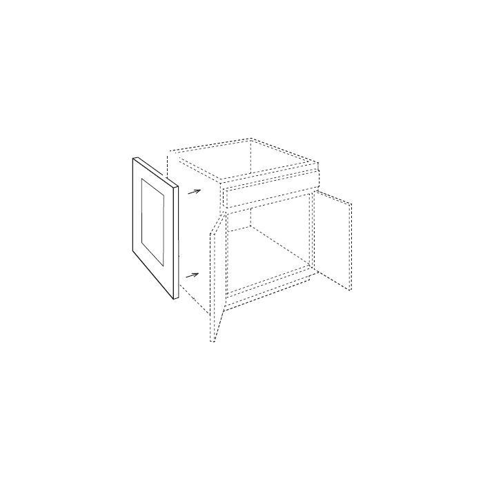 RTA Southport White Shaker 24" x 30" Base Decorative Door