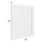 RTA Southport White Shaker 24" x 30" Base Decorative Door