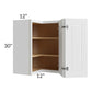 RTA Southport White Shaker 24" x 30" Easy Reach Corner Wall Cabinet with 2 Decorative End Panels