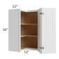 RTA Southport White Shaker 24" x 36" Easy Reach Corner Wall Cabinet with 1 Decorative End Panel