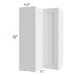 RTA Southport White Shaker 24" x 42" Easy Reach Corner Wall Cabinet with 2 Decorative End Panels