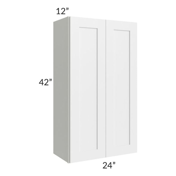 RTA Southport White Shaker 24" x 42" Wall Cabinet