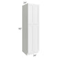 RTA Southport White Shaker 24" x 90" Wall Pantry with 2 Sides Decorative End Panels and 1 Roll Out Tray