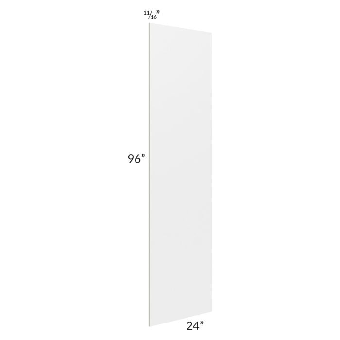 RTA Southport White Shaker 24" x 96" x 3/4" Finished Panel with Scribe Molding for Edge Banding Match