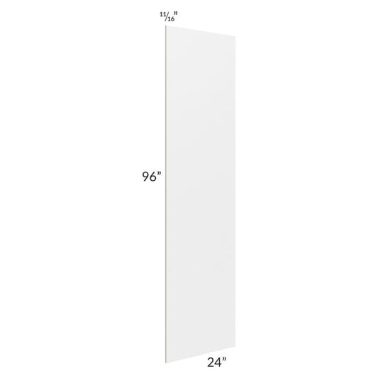RTA Southport White Shaker 24" x 96" x 3/4" Finished Panel with Scribe Molding for Edge Banding Match