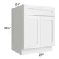 RTA Southport White Shaker 27" Base Cabinet with Pot and Pan Roll Out Kit