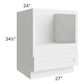 RTA Southport White Shaker 27" Microwave Base Cabinet with 2 Decorative End Panels