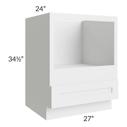 RTA Southport White Shaker 27" Microwave Base Cabinet with 2 Decorative End Panels