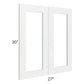 RTA Southport White Shaker 27" x 30" Glass Doors Only