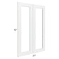 RTA Southport White Shaker 27" x 42" Glass Doors Only