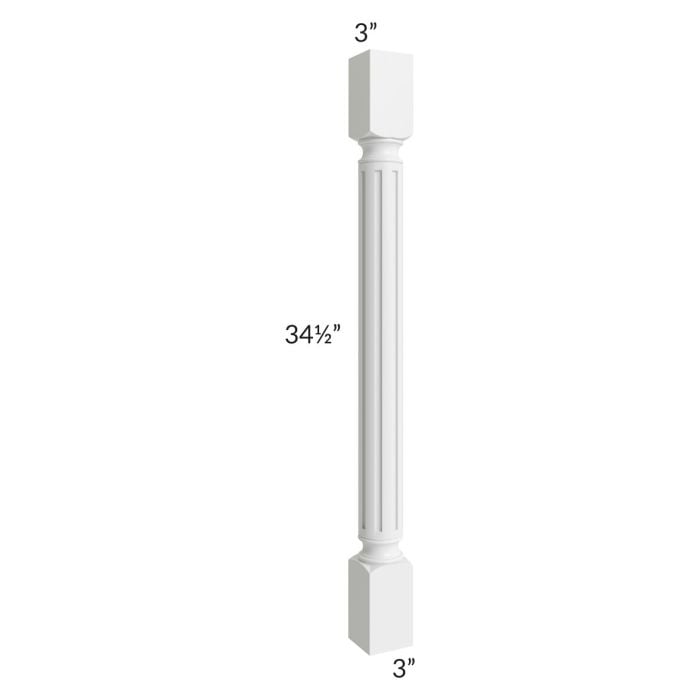 RTA Southport White Shaker 3" x 3" Turned Post