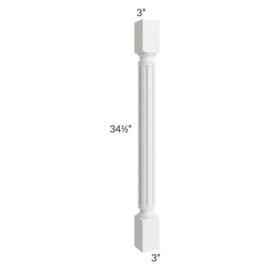 RTA Southport White Shaker 3" x 3" Turned Post