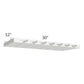 RTA Southport White Shaker 30" Glass Rack