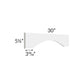 RTA Southport White Shaker 30" Shaker Valance