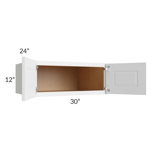 RTA Southport White Shaker 30" x 12" x 24" Wall Cabinet