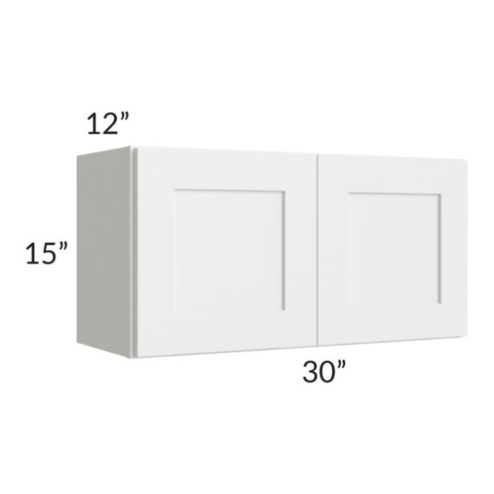 RTA Southport White Shaker 30" x 15" Wall Cabinet