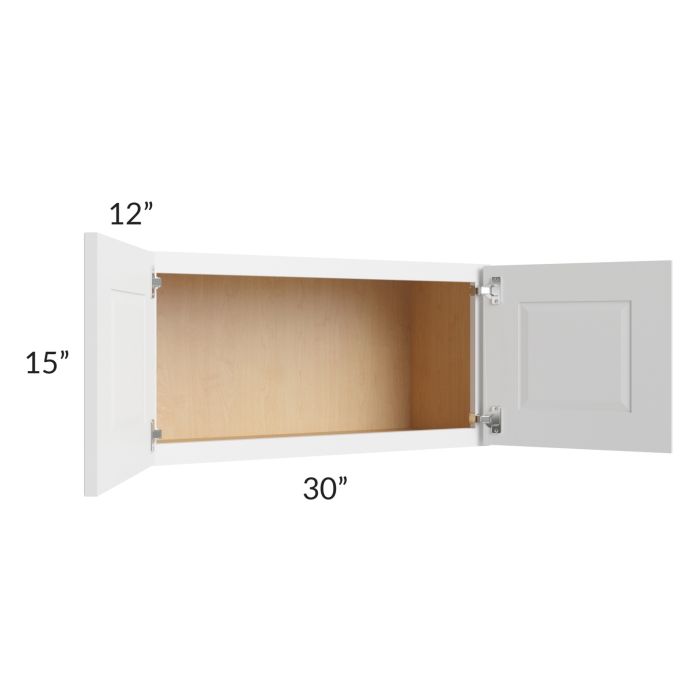 RTA Southport White Shaker 30" x 15" Wall Cabinet