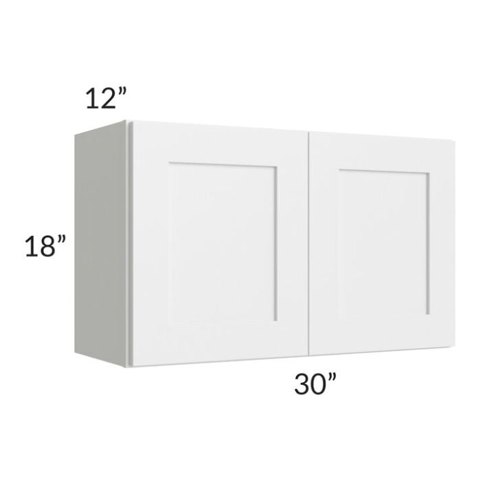 RTA Southport White Shaker 30" x 18" Wall Cabinet