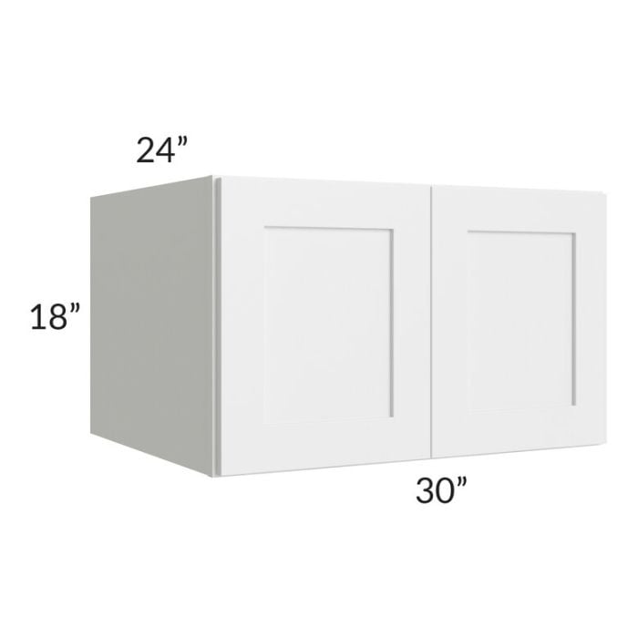 RTA Southport White Shaker 30" x 18" x 24" Wall Cabinet