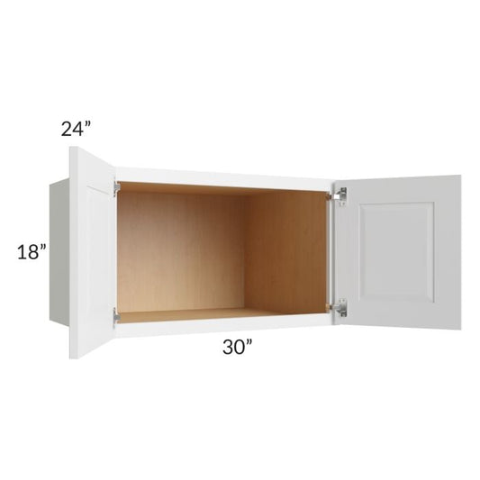 RTA Southport White Shaker 30" x 18" x 24" Wall Cabinet