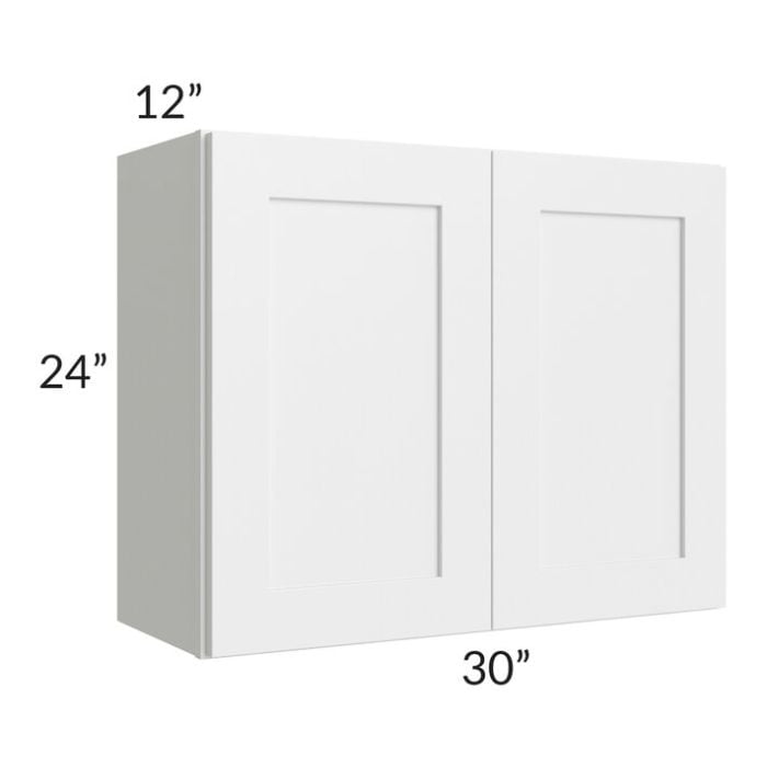 RTA Southport White Shaker 30" x 24" Wall Cabinet