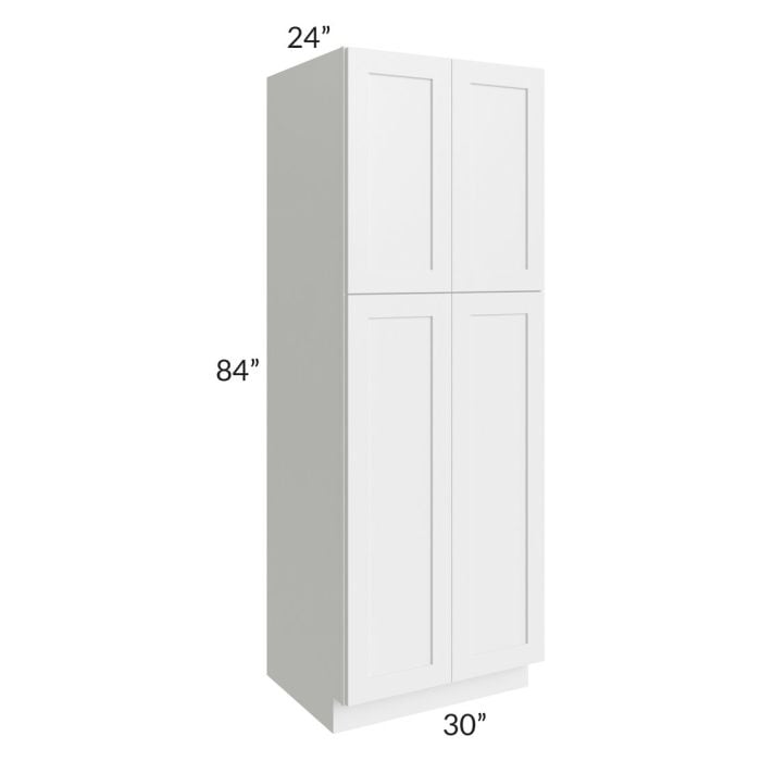 RTA Southport White Shaker 30" x 84" Wall Pantry