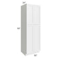 RTA Southport White Shaker 30" x 90" Wall Pantry with 2 Sides Decorative End Panels and 2 Roll Out Trays