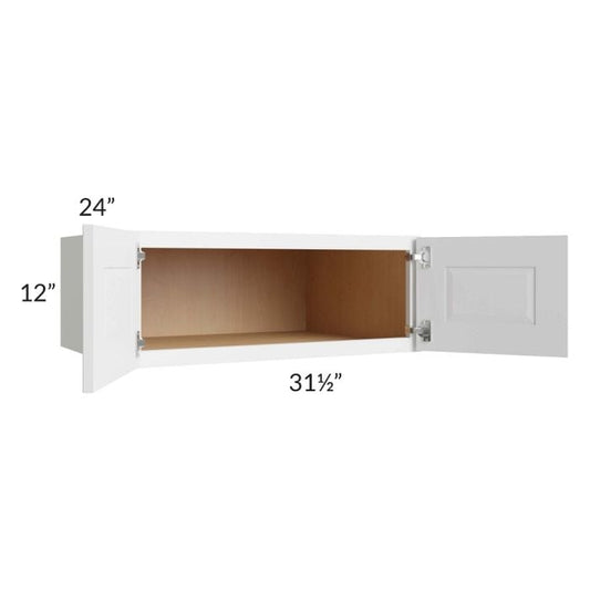 RTA Southport White Shaker 31.5" x 12" x 24" Wall Cabinet