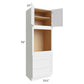 RTA Southport White Shaker 31.5" x 96" Oven Cabinet with 2 Decorative End Panels